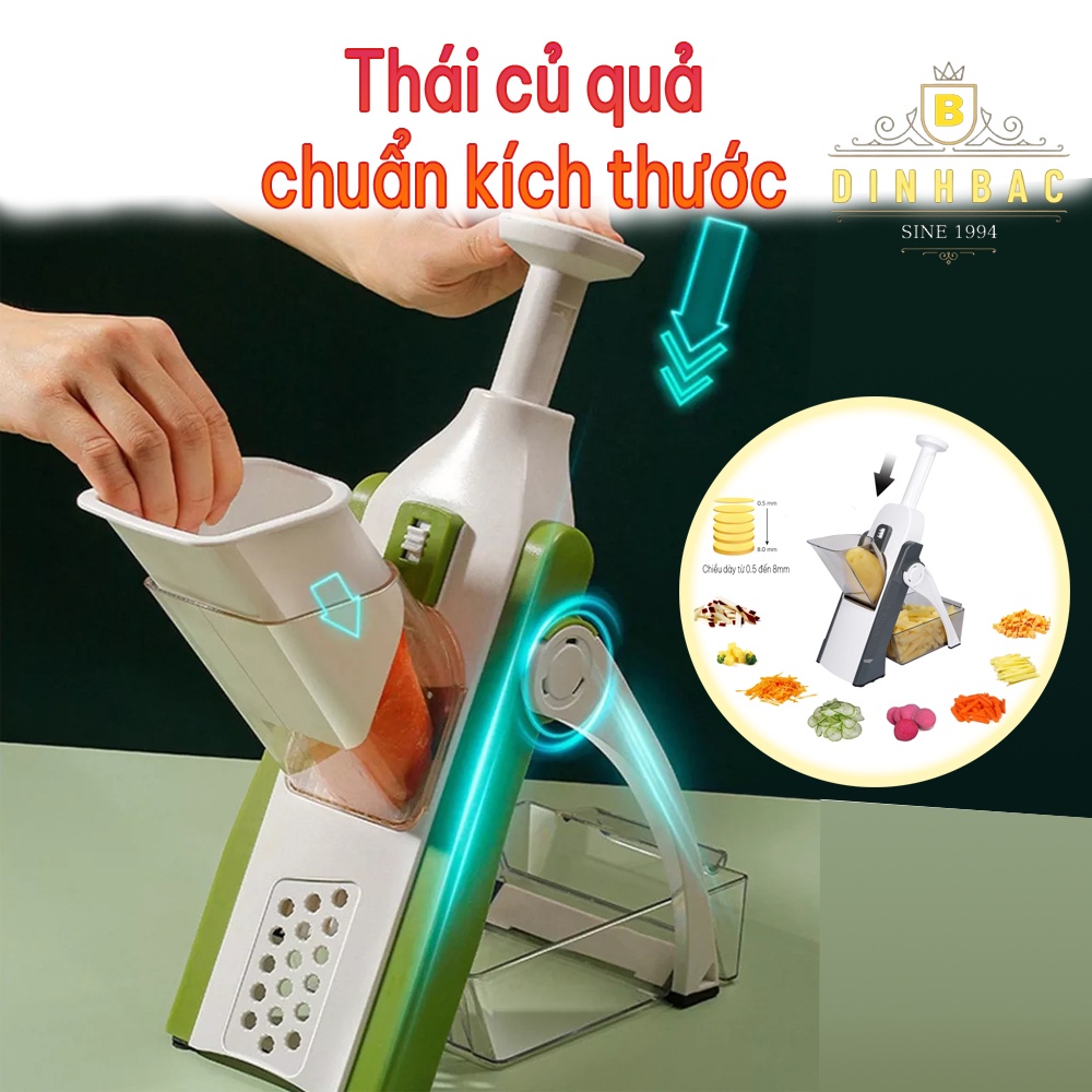 Dụng cụ thái củ quả kích thước chính xác từ 0.5 đến 8mm dụng cụ nhà bếp cắt lát cắt hình