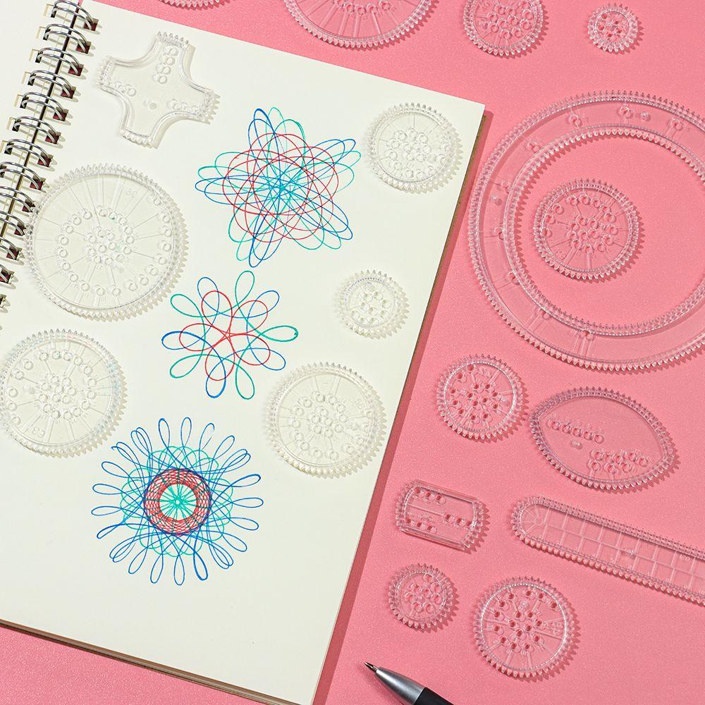 Bộ Bánh Xe Tập Vẽ Nghệ Thuật Thiết Kế Xoắn Ốc Giáo Dục Cho Bé