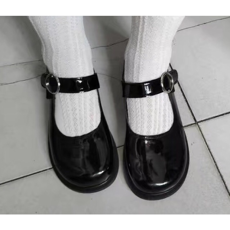 SẴN HÀNG - Giày Lolita quai dính khuy tròn nhẹ nhàng tiểu thư