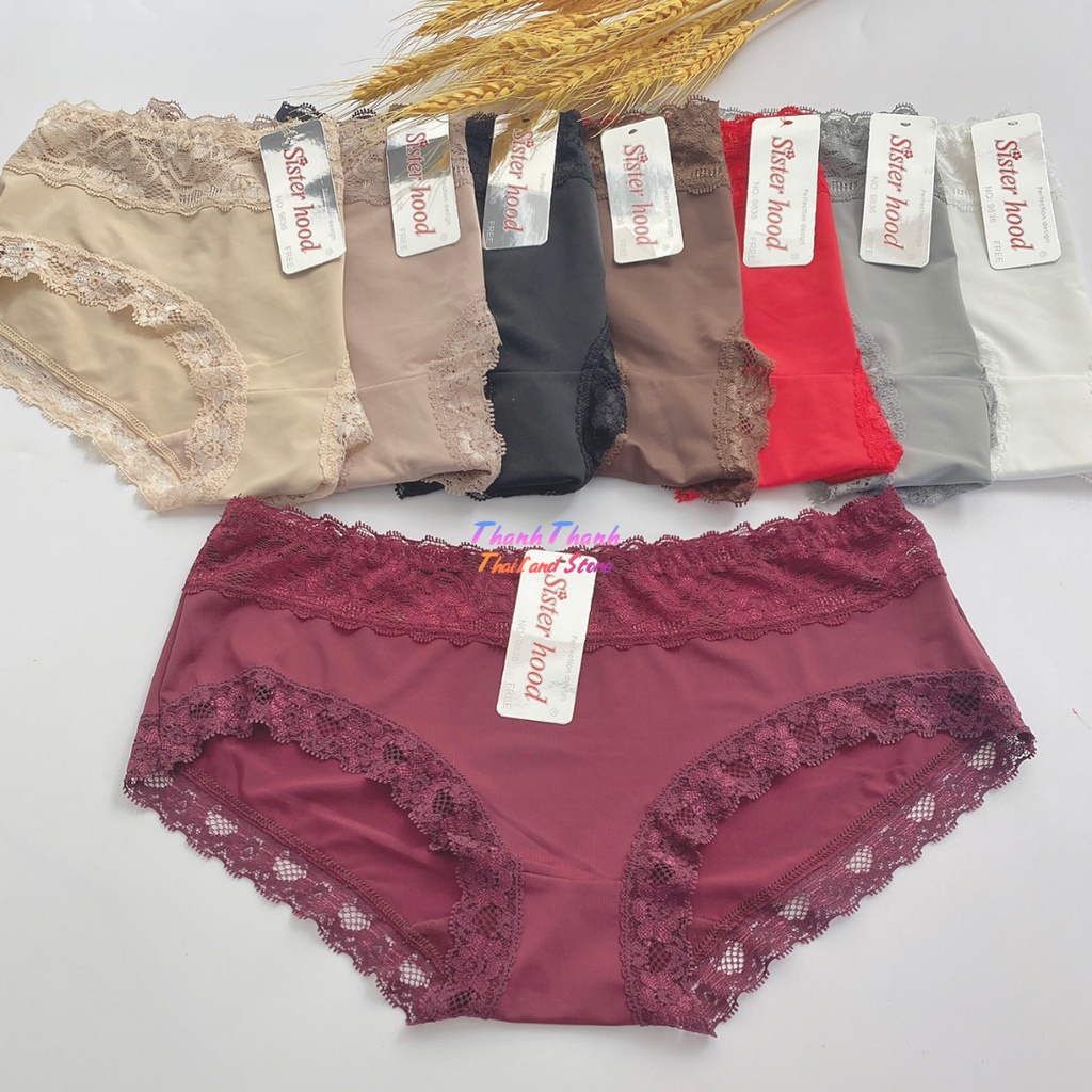 Quần lót phối ren đẹp, mềm mại 9836 , hàng thái lan - Form L