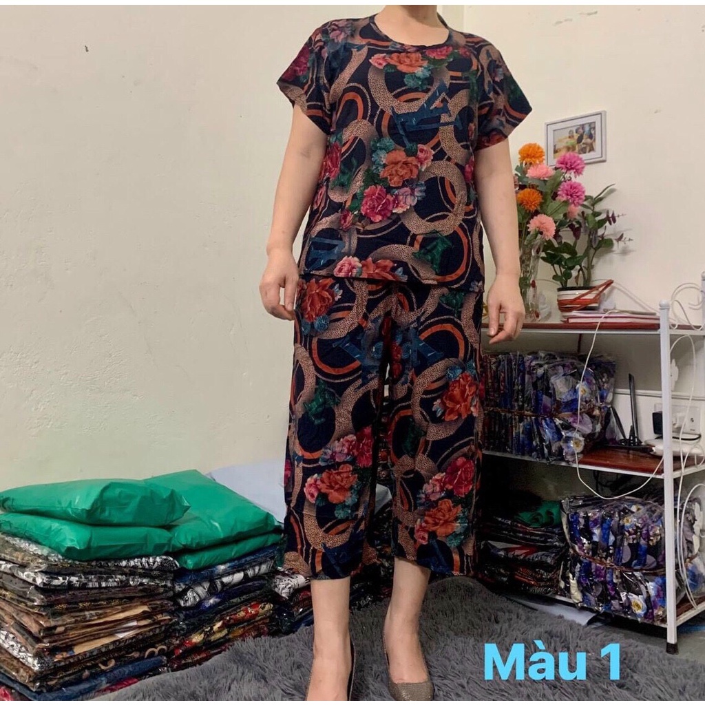 Bộ Lanh 3D, Bộ lạnh nhung mặc nhà  Quà tặng bà tặng mẹ Cực sang