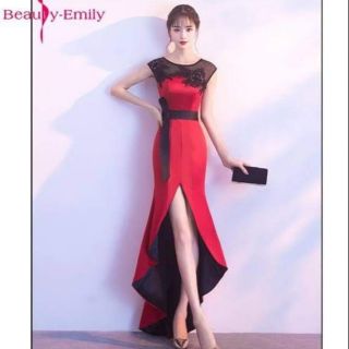 Body dạ hội xẻ tà 2 lớp