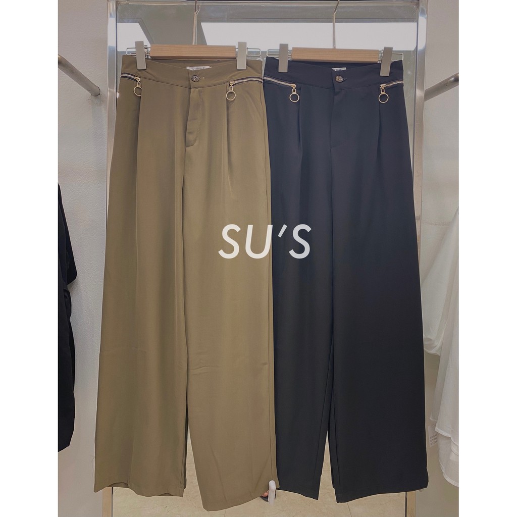 Quần culottes vải âu xẻ khóa 2 bên Q385 SUSTORE