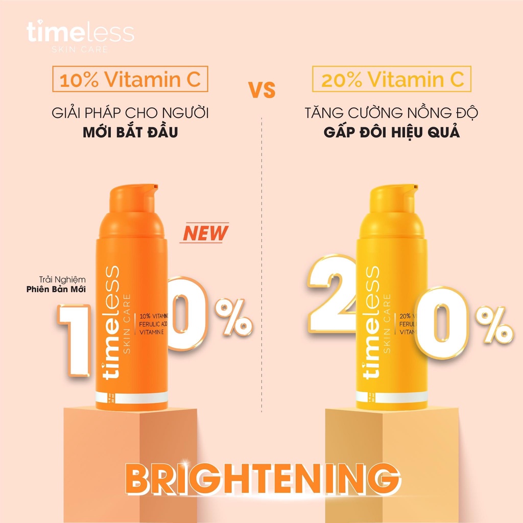 Tinh Chất Dưỡng Sáng Da Timeless 10% Vitamin C + Vitamin E + Ferulic Acid Serum (30ml)