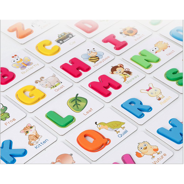 English letter learning card - Bộ thẻ học chữ cái, con vật, màu sắc & từ vựng tiếng anh