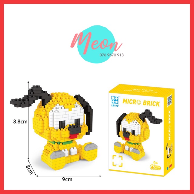 Xếp hình lego chó Pluto - Miniblock Mickey Mouse