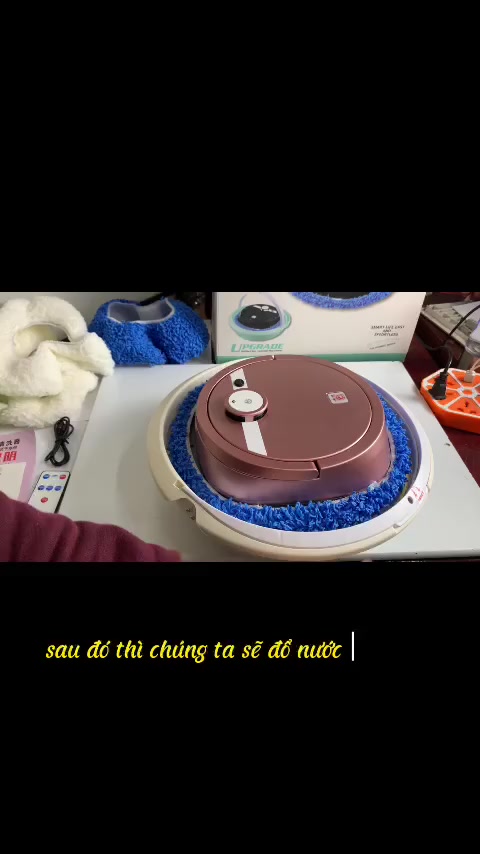Robot lau nhà lau sàn 027 tự động kèm chậu giặt rẻ tự động lau khăn ướt khăn khô có điều khiển dễ dàng dọn vệ sinh | BigBuy360 - bigbuy360.vn