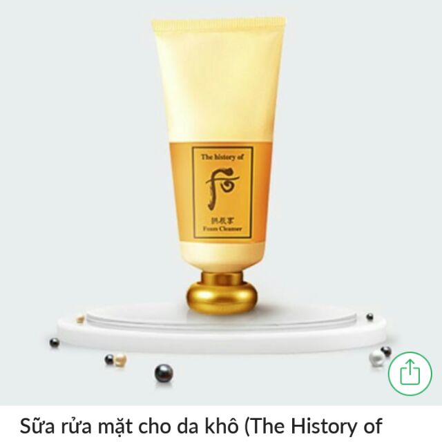 Sữa rửa mặt. Whoo vàng