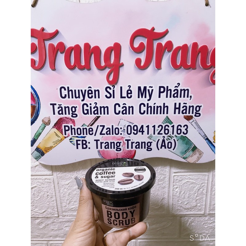 TẨY DA CHẾT TOÀN THÂN ORGANIC SHOP COFEE SUGAR BODY SCUB