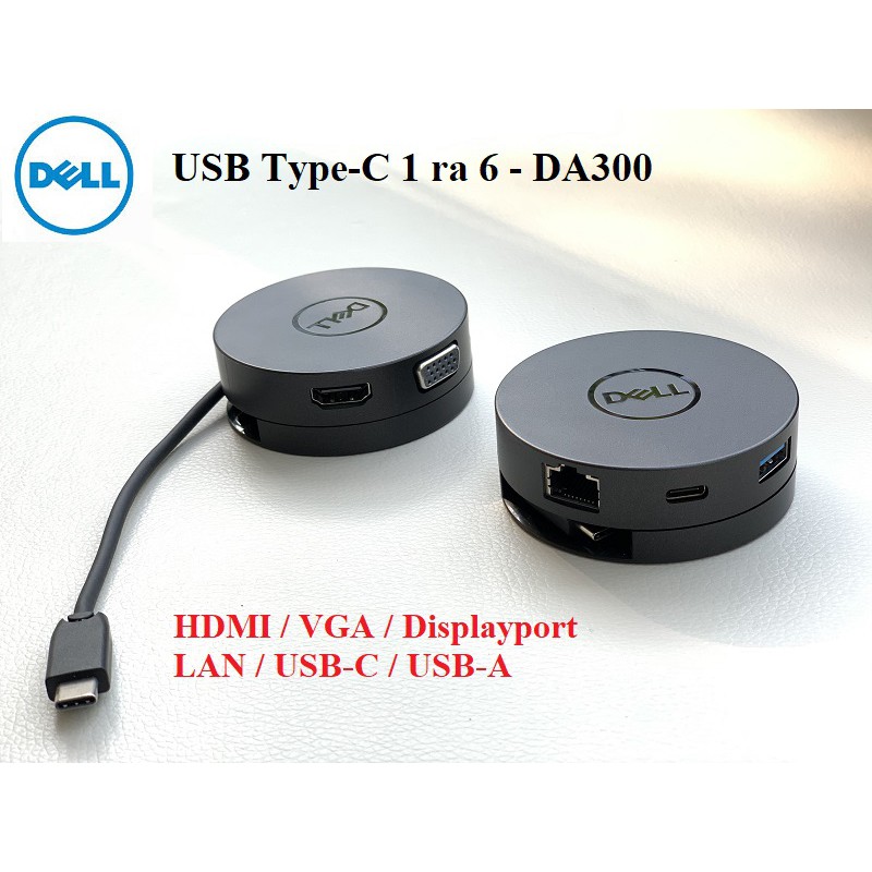 Bộ Chuyển Đổi Dell DA300 USB Type-C 1 Ra 6 Cao Cấp | BigBuy360 - bigbuy360.vn