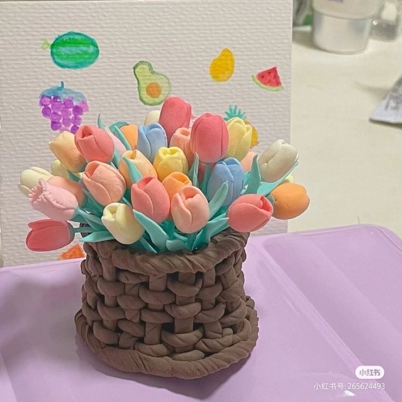 Đất sét nhẹ tự khô 100g dùng trang trí, làm slime,…