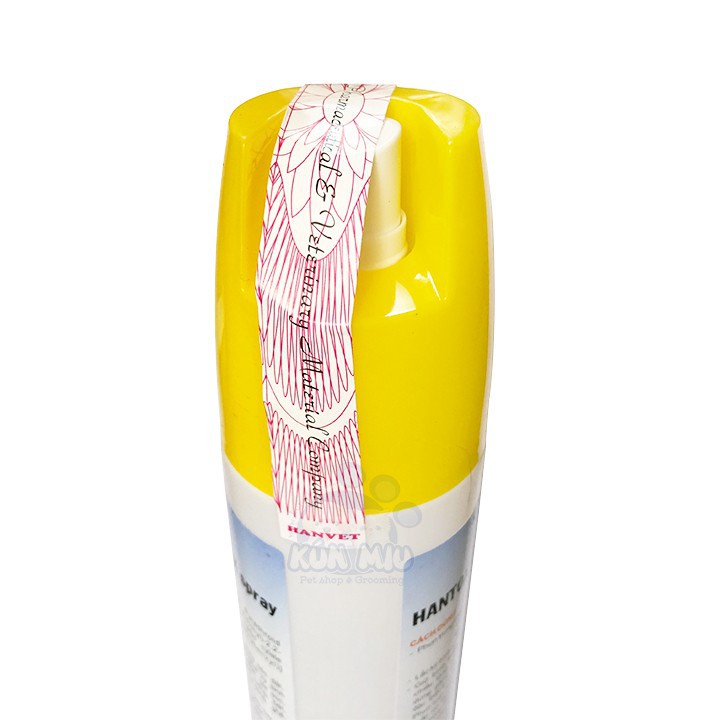 Chai xịt diệt ve rận, bọ chét, ký sinh trùng cho chó mèo Hantox spray 300ml có thể xịt phòng, chỗ ở, chuồng, cũi