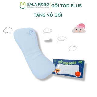 Gối cao su non Uala rogo TOD plus sơ sinh Lõm giữa Chống Bẹp Đầu 0 - 4 tuổi thông thoáng đàn hồi ngủ ngon sâu giấc 8896