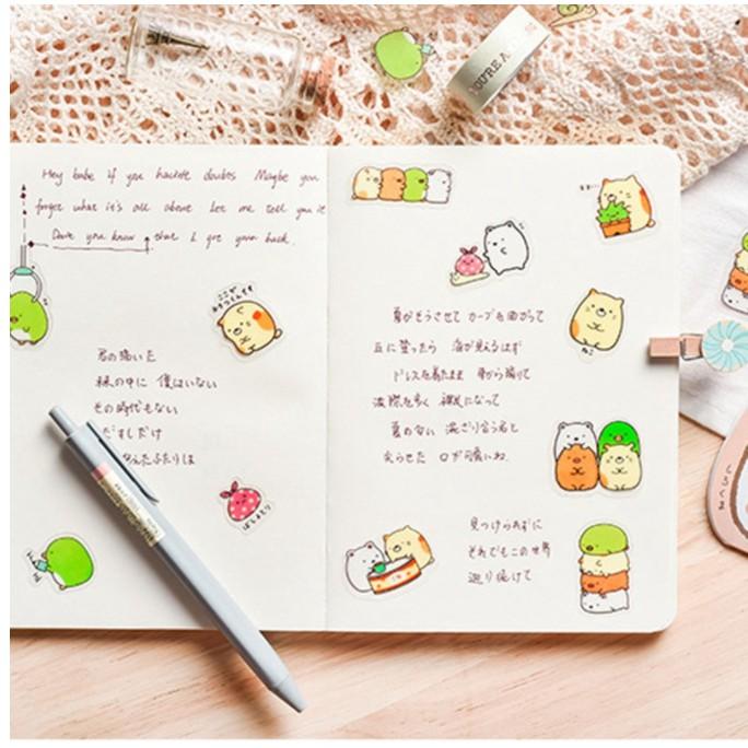 Set 50 Sticker Hình Dán Trang Trí Sổ Kế Hoạch Hình Gấu Dễ Thương ( Giao Mẫu Ngẫu Nhiên)