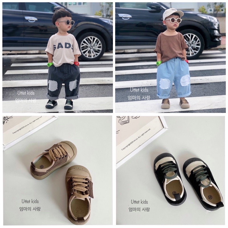 GIÀY THỂ THAO STYLE HÀN QUỐC 2201 DÀNH CHO BÉ GÁI VÀ BÉ TRAI
