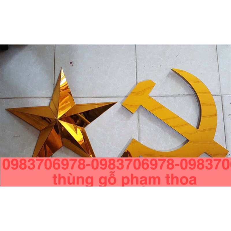 Ngôi sao búa liềm treo hội nghị trường học sz 45cm
