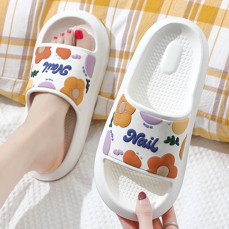 Dép Đi Trong Nhà Bằng Nhựa eva Đính Hoa Xinh Xắn