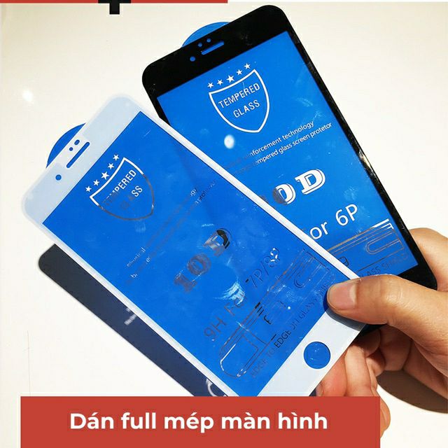 Kính cường lực 10D nền xanh full màn