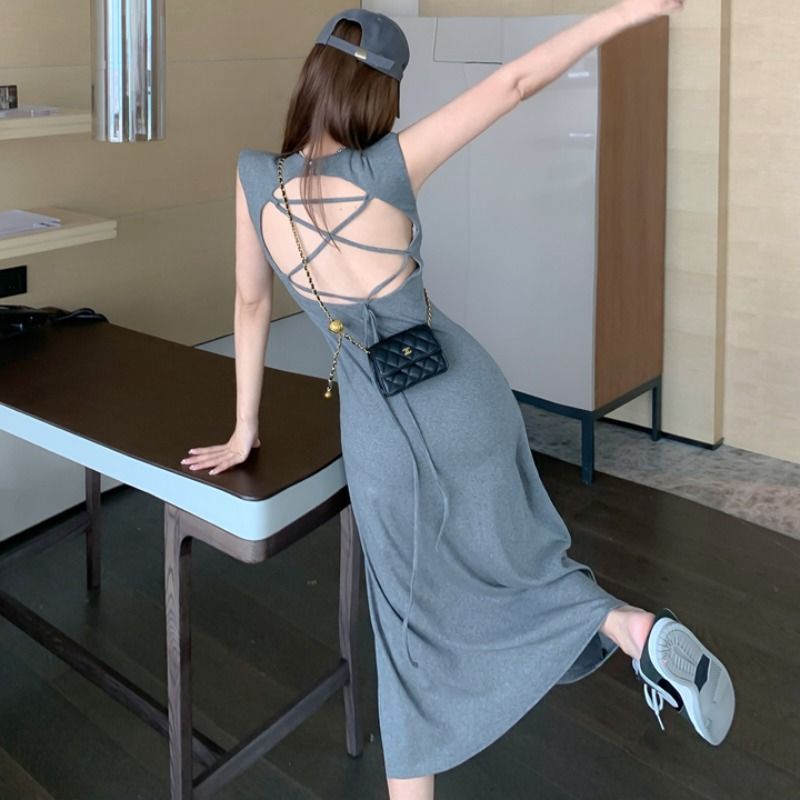 Đầm COZOKC không tay hở lửng quyến rũ dành cho nữ