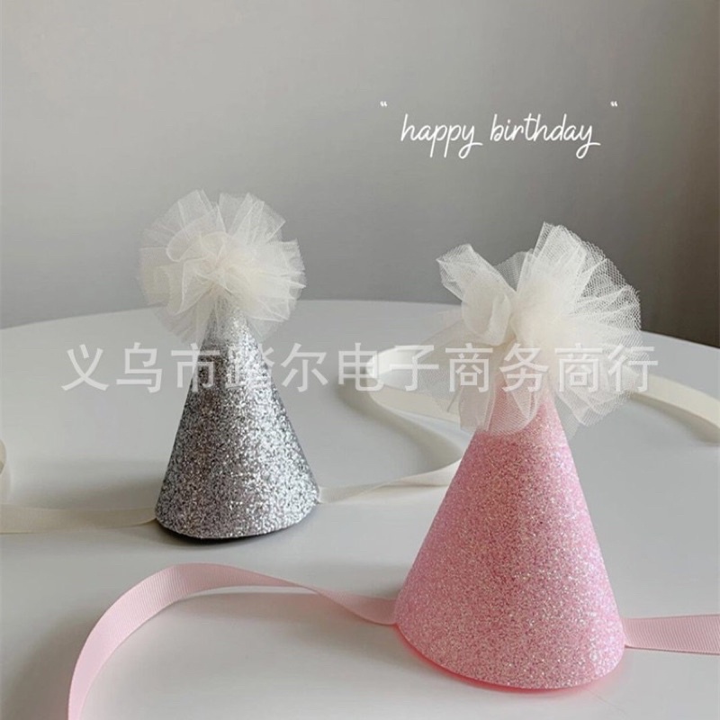 Mũ chóp nhũ đội tiệc sinh nhật cho bé yêu