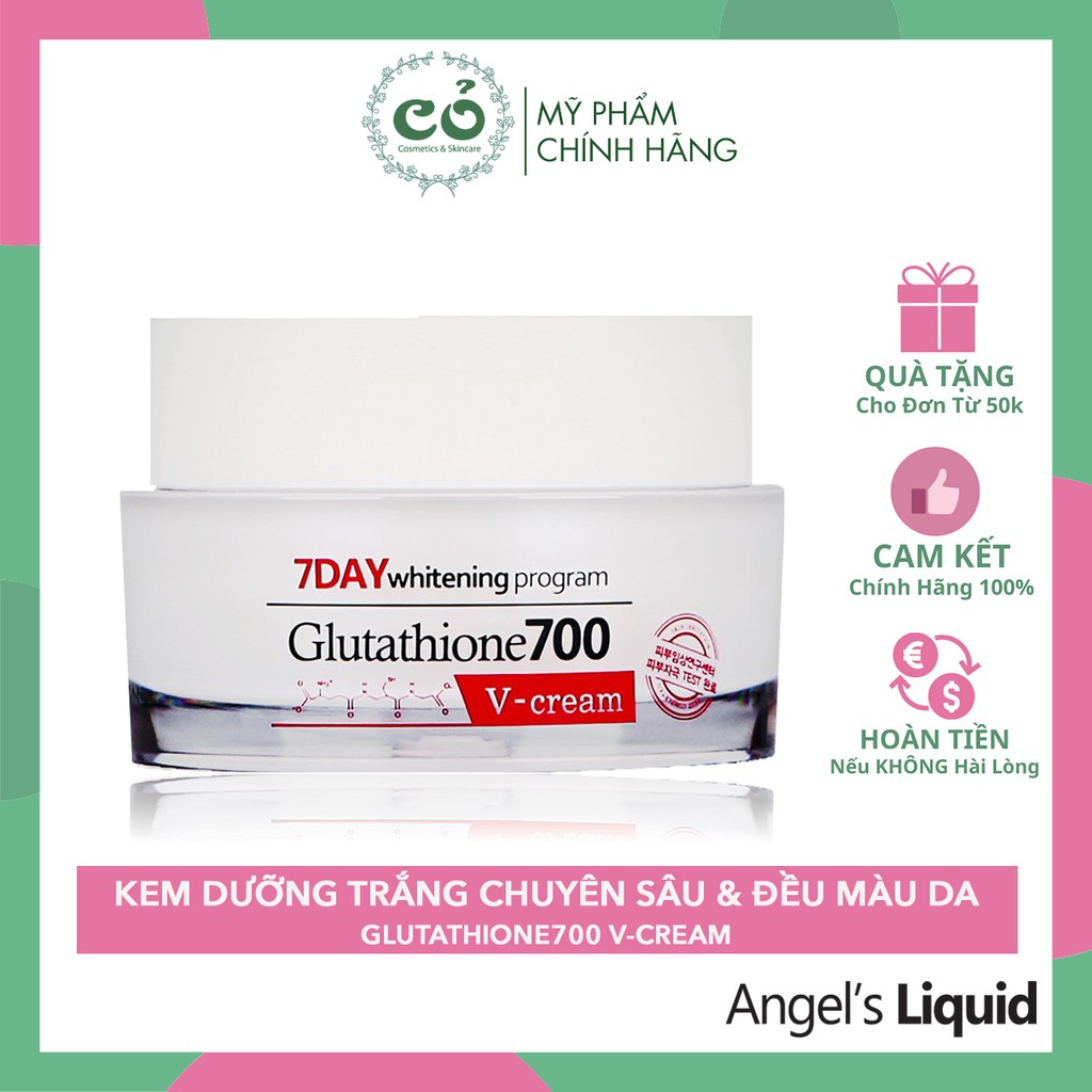 Kem Dưỡng Trắng Da Ban Đêm Angel’s Liquid 7 Day Whitening Program Glutathione 700 V-cream