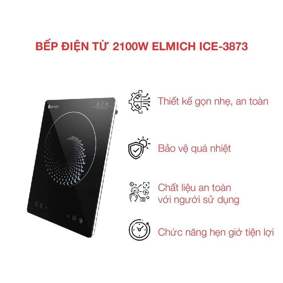 Bếp điện từ 2100w Elmich ICE-3873