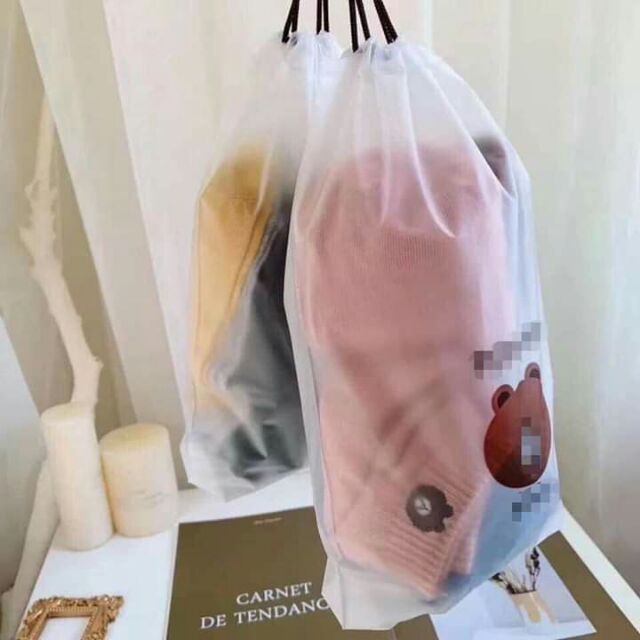 Set tất gấu  kèm túi đựng siêu xinh