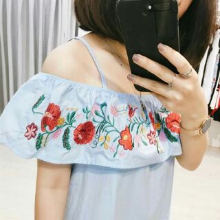 ĐẦM THÊU HOA D703