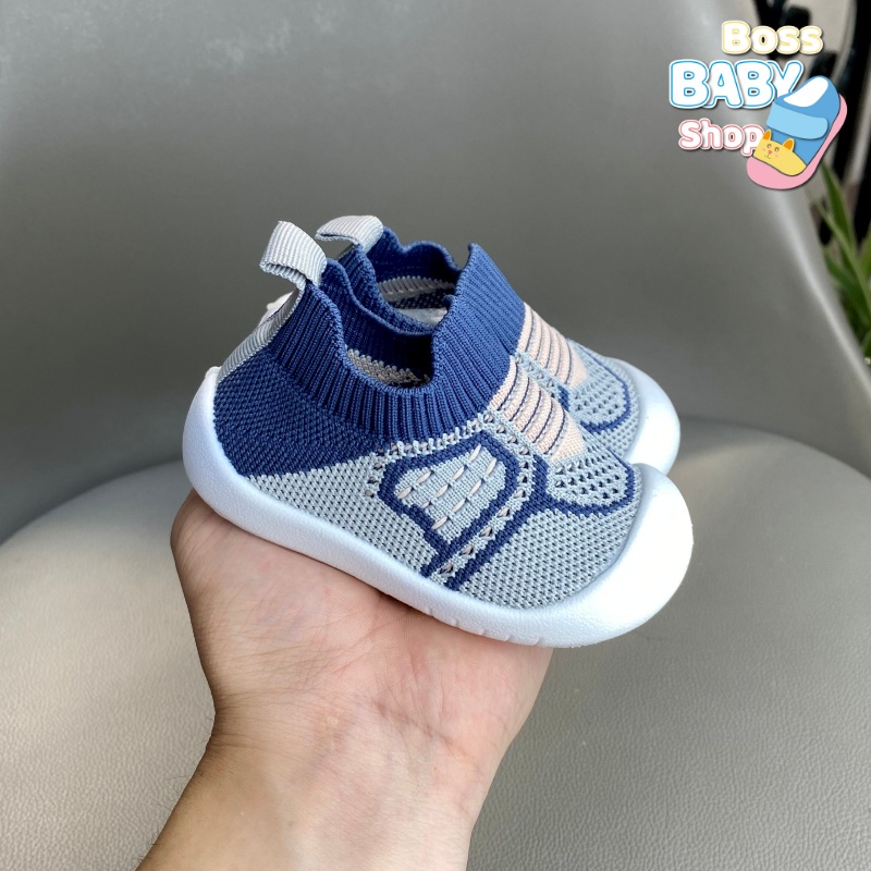Giày lười tập đi cho bé trai bé gái cổ chun đế bệt từ 1 đến 3 tuổi chống trơn trượt ( 1012 nhí)