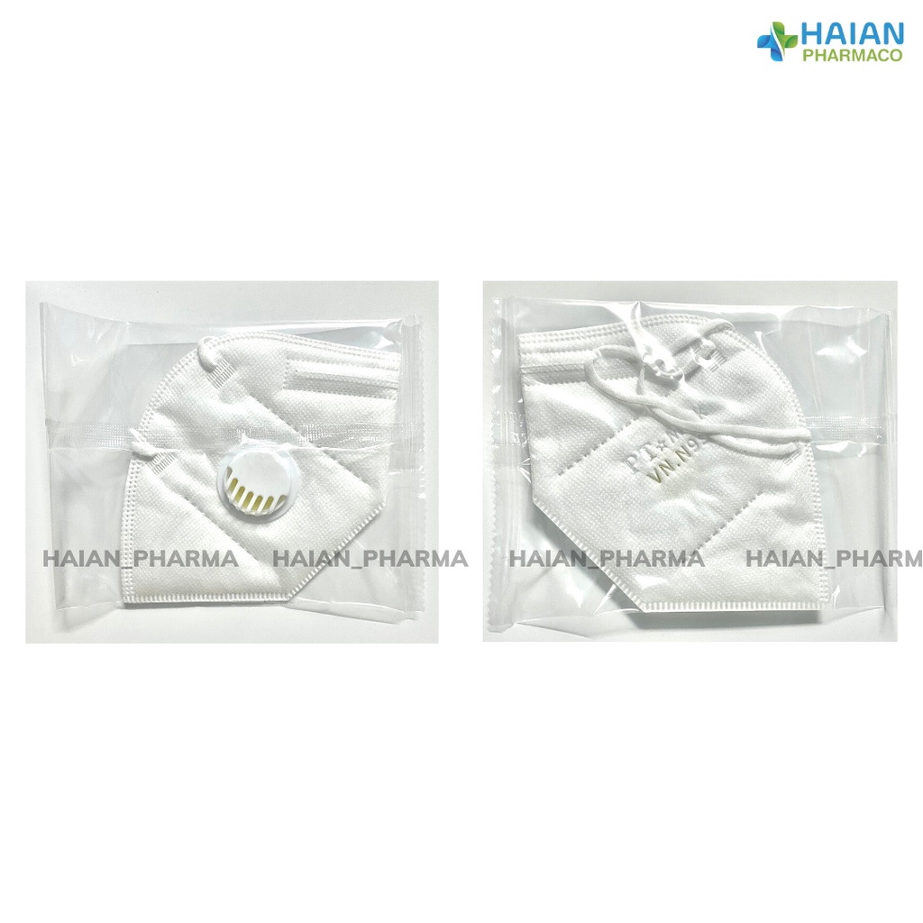 Khẩu trang có van thở VN.N95 PT Mask 5 lớp kháng khuẩn hộp 10 cái