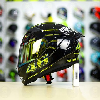 Mũ Fullface Yohe 978 Plus Đen Bóng Lên Tem Decal AGV Project - Helmets 4U