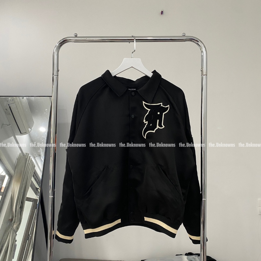 👑👑 - Áo Khoác Bomber FEAR OF GOD Satin MANUEL, Áo jacket FOG Satin cao cấp full túi tag
