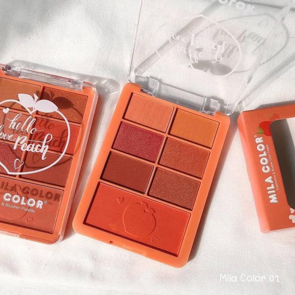 Phấn mắt MILA COLOR Hello Love Peach Eyeshadow & Blusher