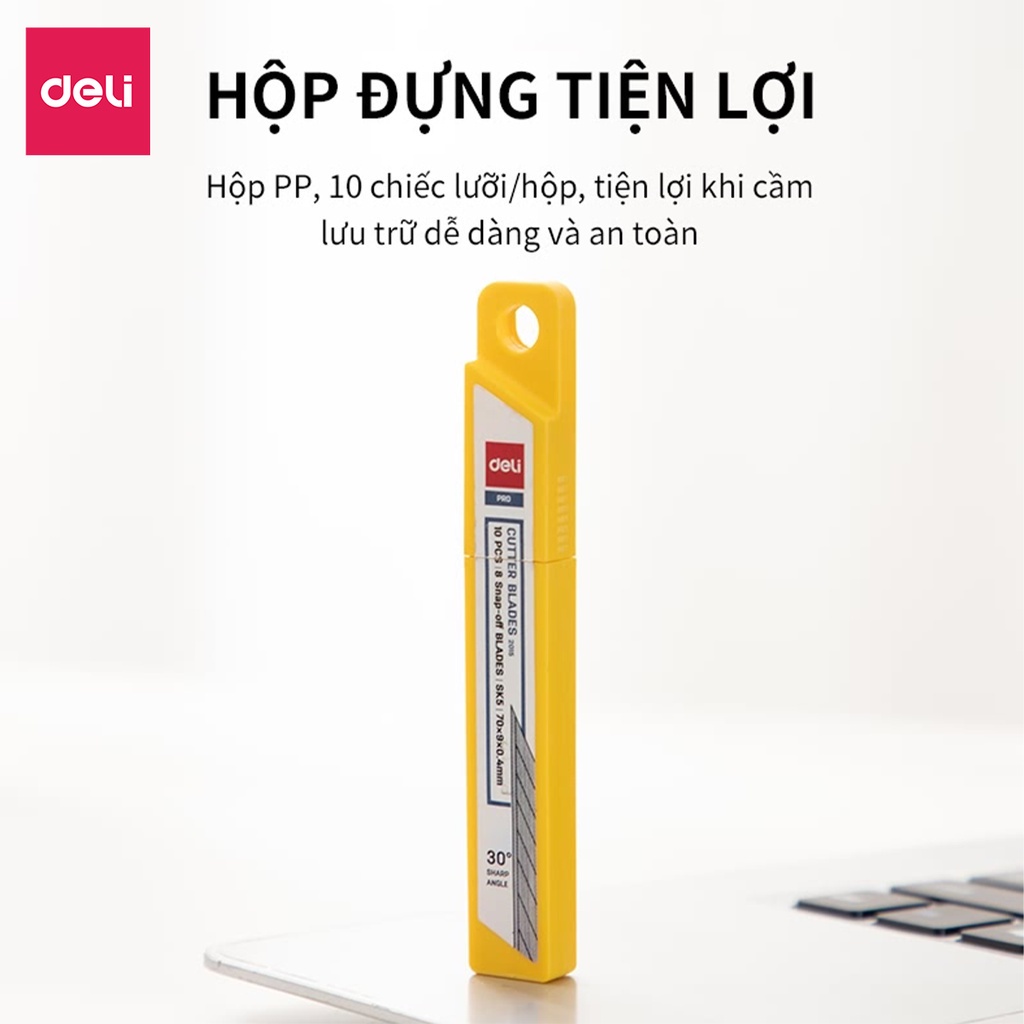 Lưỡi dao rọc giấy Deli 2011 / 2012 / 2015 I lưỡi dao thép sắc bén