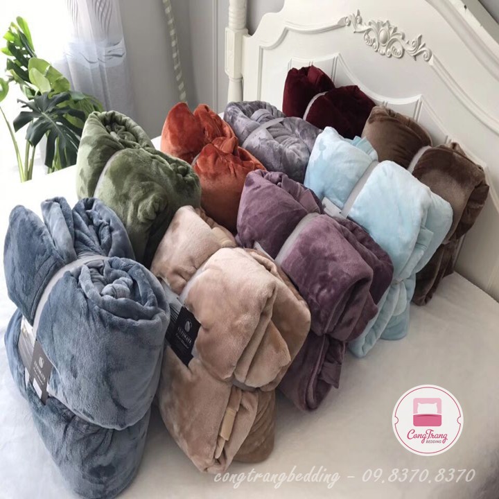 Chăn lông tuyết, lông thỏ Muji - BLANKET dùng 4 mùa siêu mềm mịn kích thước 2m x 2m3 cao cấp - Chăn Hè Thu Đông Cao Cấp