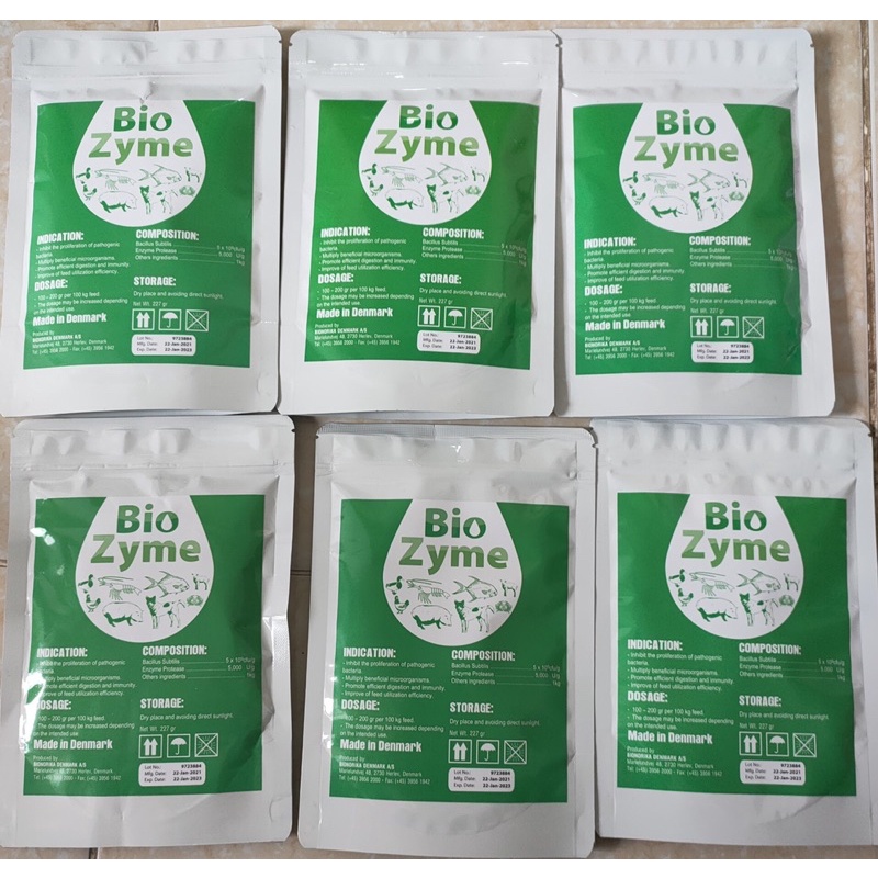 Biozyme Men Vi Sinh Giàu Probiotic Hữu Hiệu Hỗ Trợ Tiêu Hoá Chó Mèo Cá Tôm Động Vật 1 Gói 227gr
