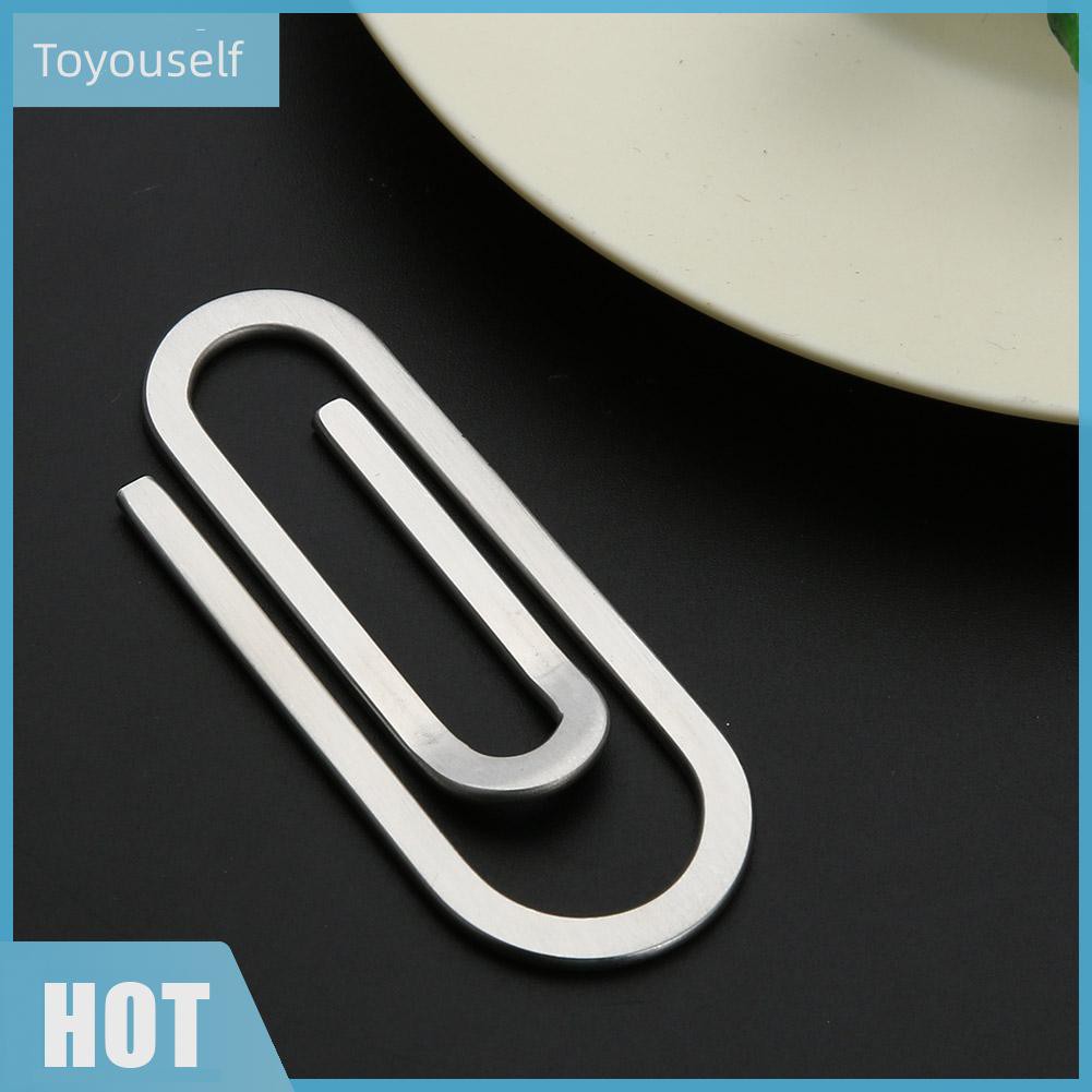 Stainless Steel Metal Money Clips Paper Clip Credit Card Holder Wallet Ví