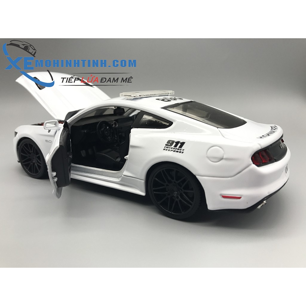 Xe Mô Hình Ford Mustang Gt Police 2015 1:24 Maisto (Trắng)