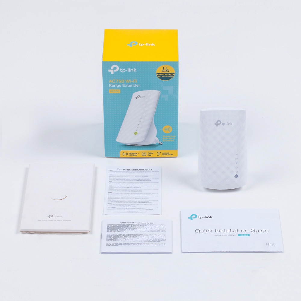 Bộ mở rộng sóng TP-Link RE200 AC750Mbps (Hàng Chính Hãng TP-Link Việt Nam)