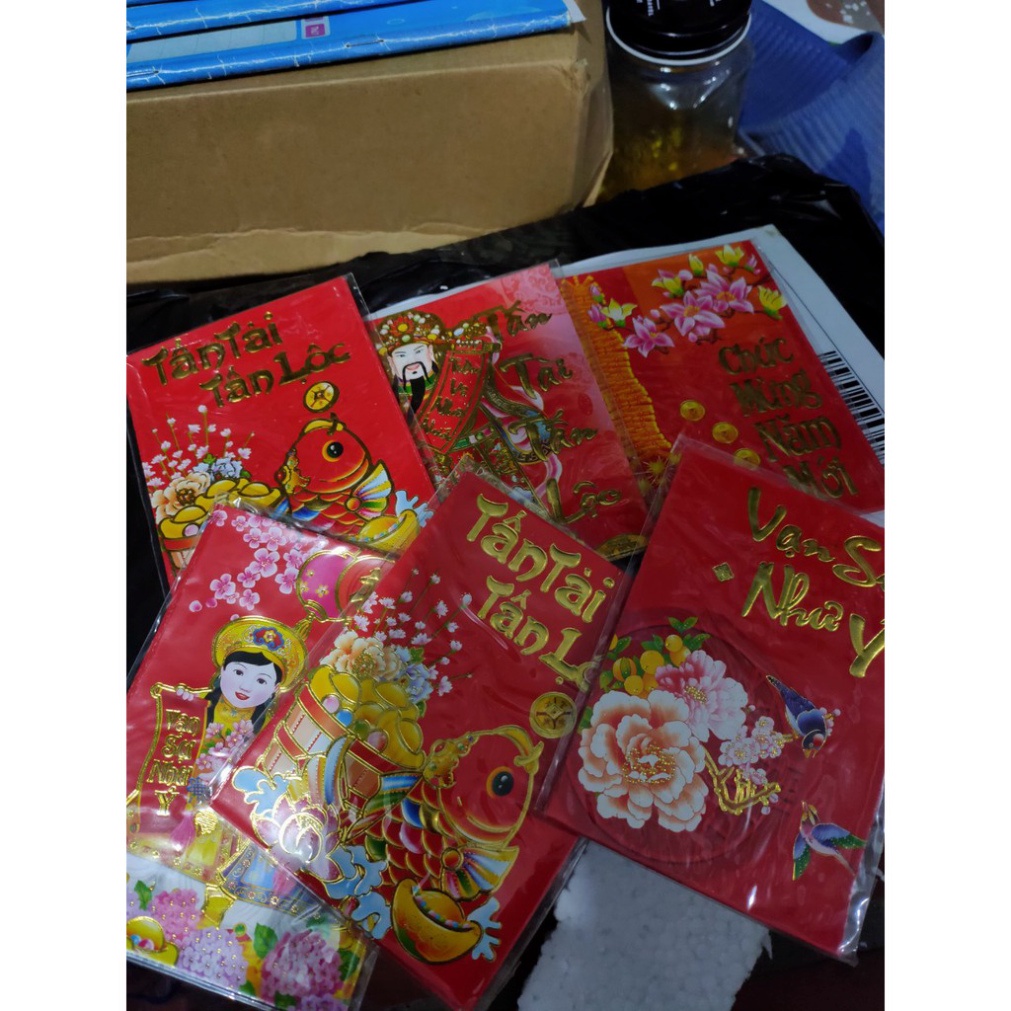 Bao lì xì giấy đỏ truyền thống