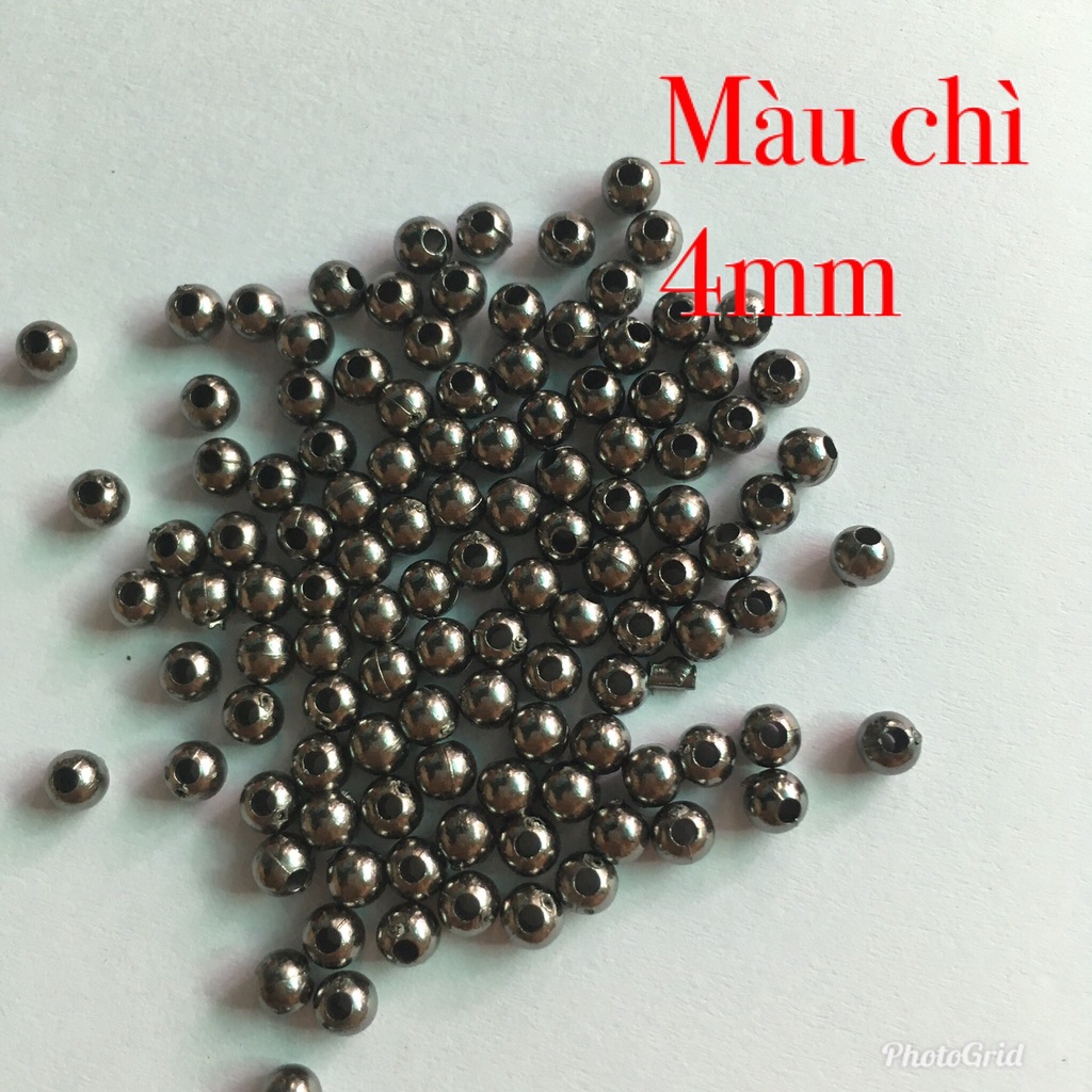 Hạt cườm nhựa phủ màu 4-8mm