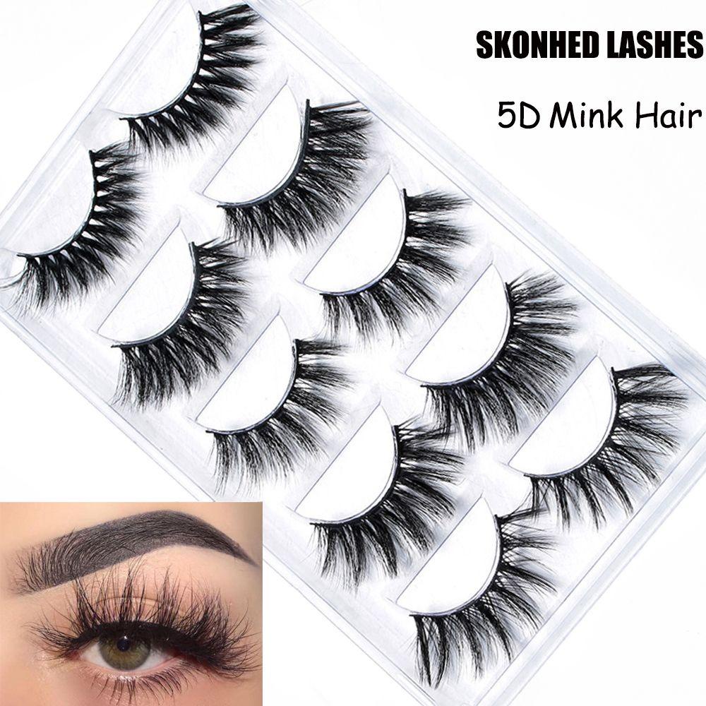 Bộ 5 Cặp Lông Mi Giả SKONHED 5D Tự Nhiên