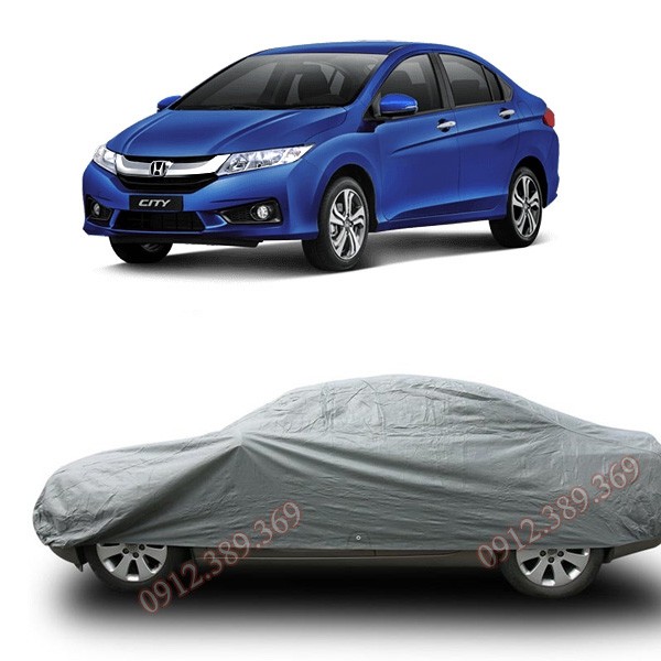 Bạt Phủ xe Ô Tô Honda City Vải Dù OXFORD Siêu Bền, Bạt Trùm Xe Hơi Chống Nắng Mưa Bảo Vệ Xe