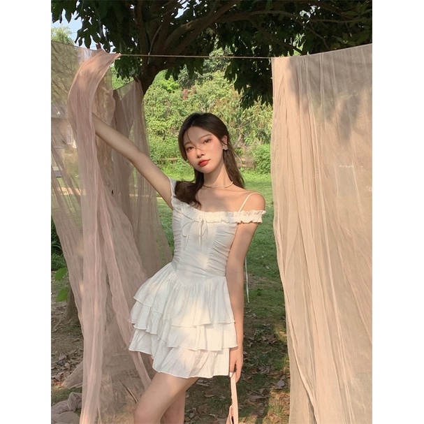 Đầm Baby Doll Dáng Xoè Trễ Vai