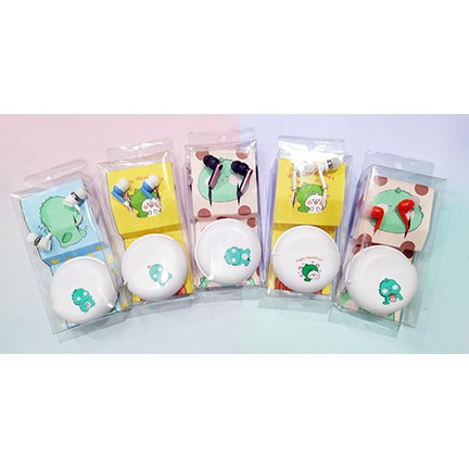 Tai nghe khủng long kèm bao TNBI20 tai nghe hộp trượt dễ thương