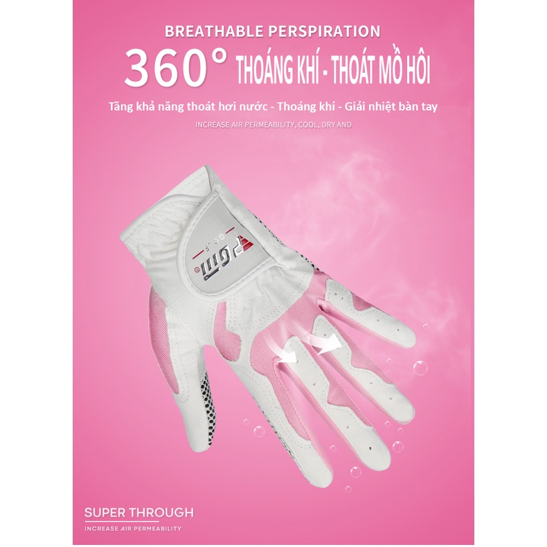 [Chính hãng] [Có bảo hành] Găng Tay Golf Nữ - PGM MS. Golf Gloves - ST018