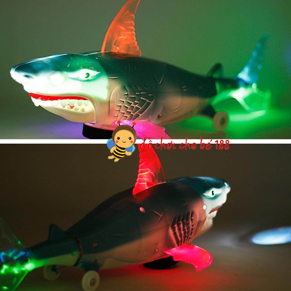 ĐỒ CHƠI CÁ MẬP Cá heo CHẠY PIN. CÓ NHẠC, ĐÈN LED ĐỦ MÀU