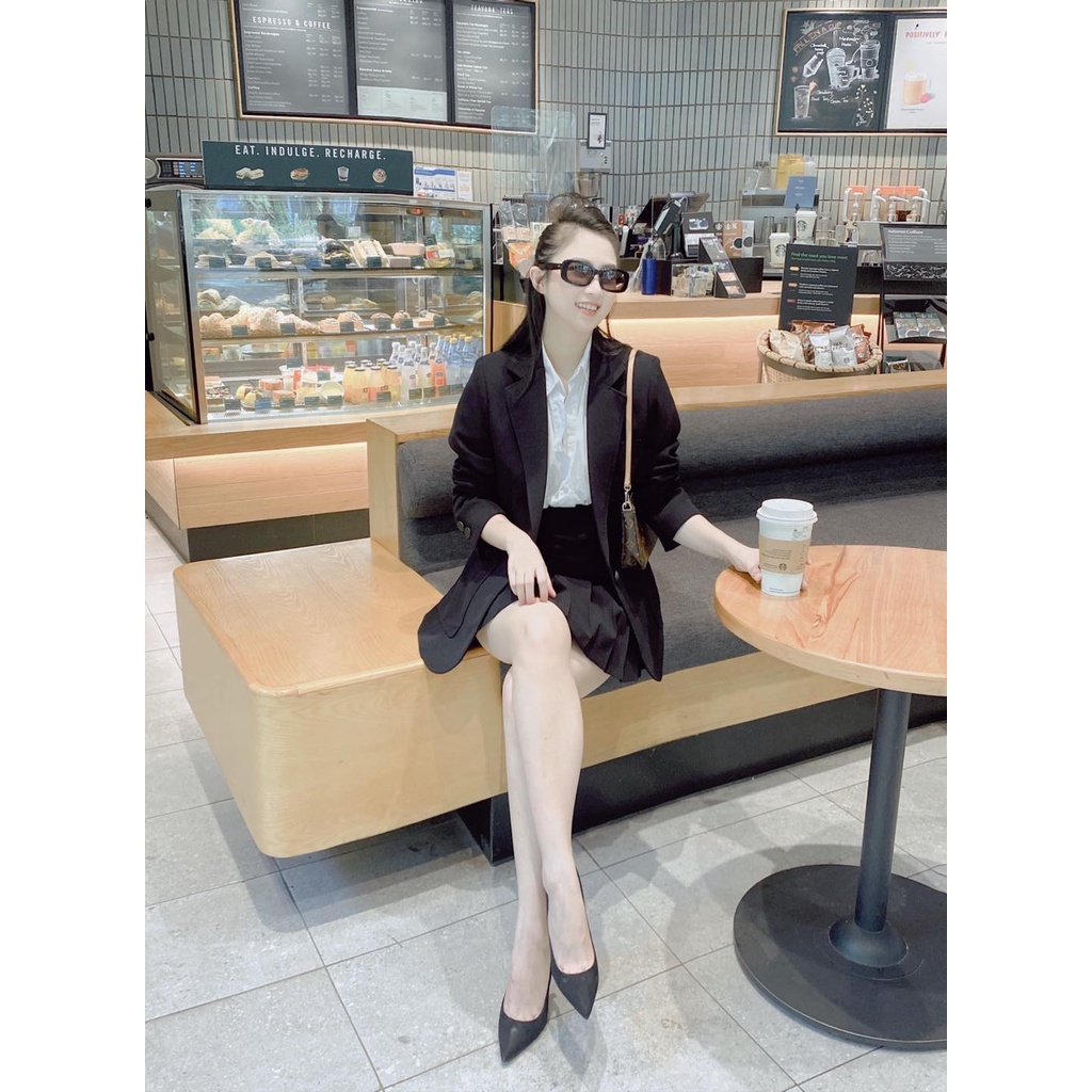 ÁO BLAZER ĐEN BOHEE A195
