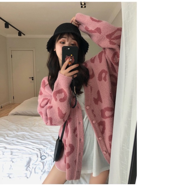 [Sẵn đen] Áo khoác len da báo ullzang | BigBuy360 - bigbuy360.vn