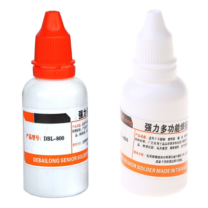 Dung dịch hàn flux rosin 35ml mạnh mẽ không cần làm sạch dùng cho thép không gỉ/ tấm trắng/ sắt/ pin 18650